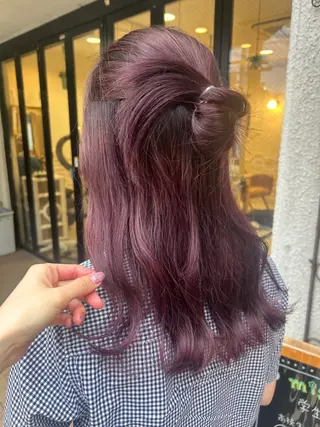 セミロング ブリーチなしカラー 野々花🩰のヘアスタイル
