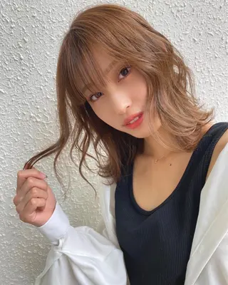 セミロング カラー ヘアアレンジ 佐藤 魁人のヘアスタイル