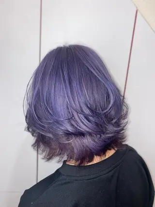 ミディアム ゆぴ☾‪/推しカラー /ハイトーンのヘアスタイル