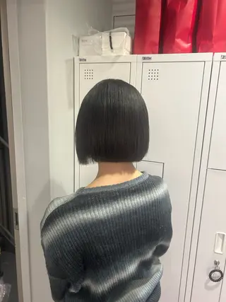 ショート aoi/暖色カラー/ プツッとボブ🎀のヘアスタイル