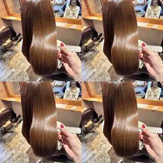 ロング カラー 髪質改善カラー✖︎ 縮毛矯正✨️店長純大のヘアスタイル