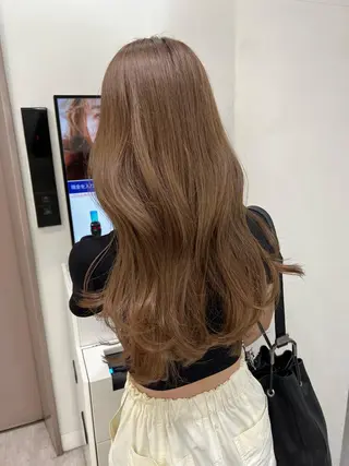 ロング カラー 韓国ヘア♡ 顔まわりカットayaのヘアスタイル