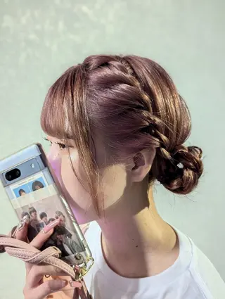 ヘアアレンジ 髪質改善&白髪ぼかし カラー♡店長みやけ♡のヘアスタイル