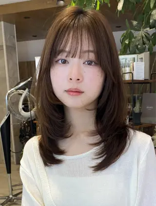 ミディアム 無料カットモデル /レイヤー特化/荒砂のヘアスタイル