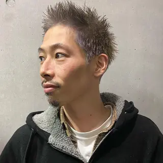 ショート カラー メンズ irwi/イルウィ所属・miku🎀門前仲町 ブリーチ・レイヤーのヘアスタイル