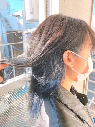 ミディアム カラー CIEN white所属・パーマモデル募集中 渥美翔人のヘアスタイル