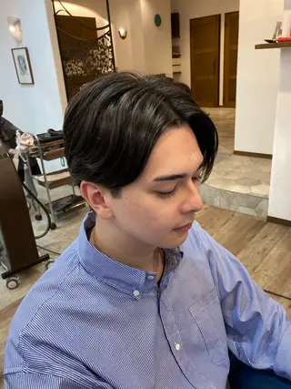 ミディアム メンズ カット特化型 美容師/栗本のヘアスタイル