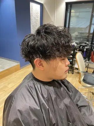 ショート パーマ メンズ 【メンズヘアの匠】 タニ　心斎橋　アメ村のヘアスタイル