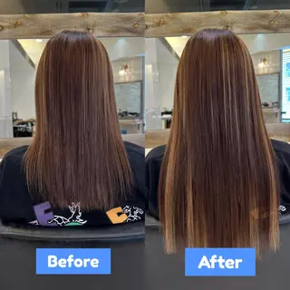 セミロング 🤎艶感ベージュ/ ミルクティー🤎のヘアスタイル