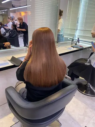 カラー 韓国ガーリー🤍暖 色カラー🤍misaのヘアスタイル