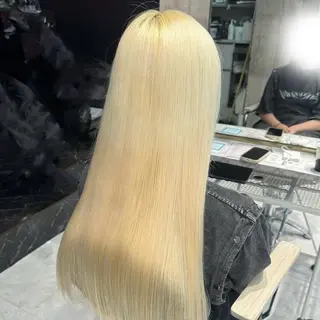 セミロング カラー ヘアアレンジ メンズ 🌟🍒ハイトーン 韓国ヘア/ユウミのヘアスタイル