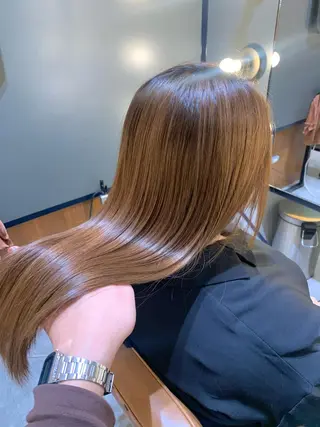 ロング 酸性ストレート/ブリ ーチなし/中村 匠のヘアスタイル