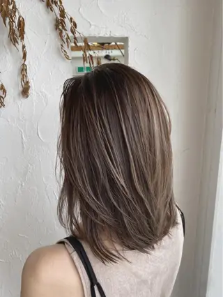 ミディアム カラー パーマ メンズ ネイル 美容室 ソンリエのヘアスタイル