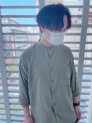 ショート パーマ ヘアアレンジ メンズ メンズZina代表 田端 麗治のヘアスタイル