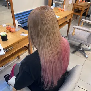 ロング カラー 大石 祐那のヘアスタイル