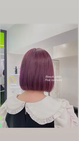 ショート カラー 🤍💕ブリーチカラ ーAyaka💕🤍のヘアスタイル