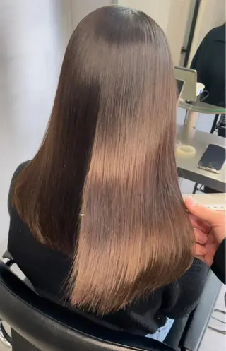 ロング ブリーチなし Wカラー🩷星野翔太のヘアスタイル