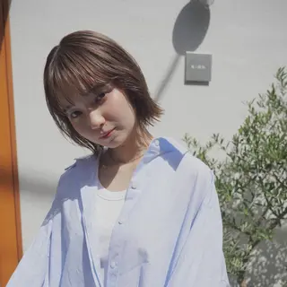 ショート タンバルモリパーマ 礒井メンキのヘアスタイル
