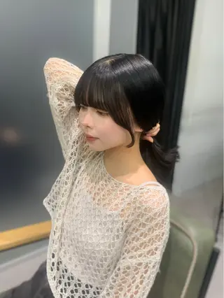ミディアム shes茶屋町アリサ 🎀顔周り×韓国風のヘアスタイル