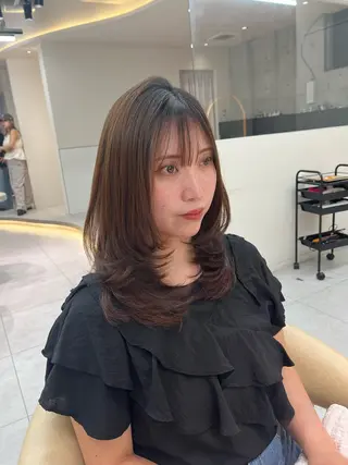 セミロング けいし🐬ボブ ショート艶髪カラー✨のヘアスタイル