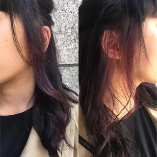 セミロング カラー sato manamiのヘアスタイル