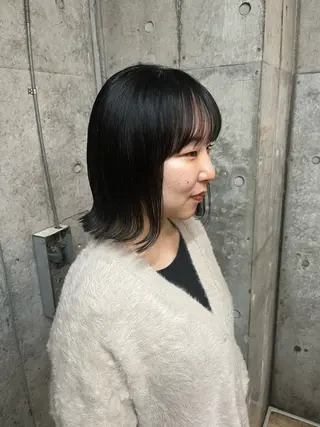 ミディアム カラー 🌱ぱっつとボブカ ット🌱/Ryotaのヘアスタイル