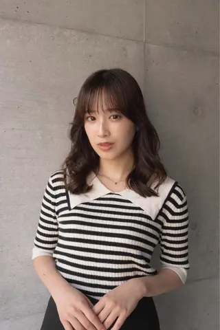 ミディアム タンバルモリパーマ 礒井メンキのヘアスタイル