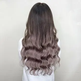 セミロング カラー KEISUKE/ ブリーチ🧡エクステのヘアスタイル