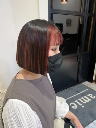ミディアム カラー amiehairroom所属・むらたナチュラルパー マ🌀透明感カラーのヘアスタイル