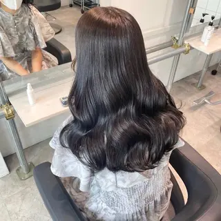 ロング カラー ヘアアレンジ 🫧暗染艶カラー🫧 yosuke横浜のヘアスタイル