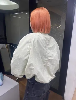 ミディアム 柔らかストレートと ツヤカラー/和田陽向のヘアスタイル