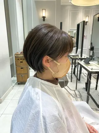 ショート 似合わせ艶髪カラー ❤️ハダユミのヘアスタイル