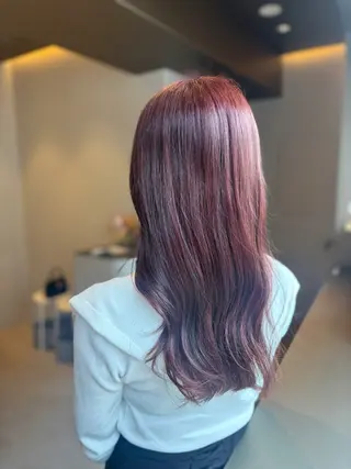 ロング カラー 髪質改善カラー ベージュ🤎YUMEのヘアスタイル