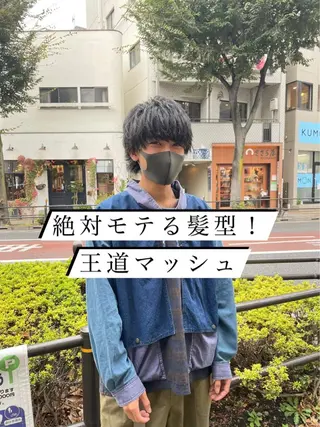 ショート カラー メンズ navile 銀座 角田 龍太のヘアスタイル