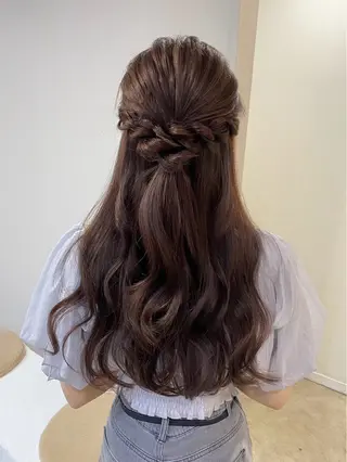 ヘアアレンジ ブリーチ縮毛矯正 ハイライト/石田悠斗のヘアスタイル