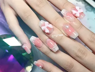ロング 🎀CUTEE 🎀レイのネイルデザイン