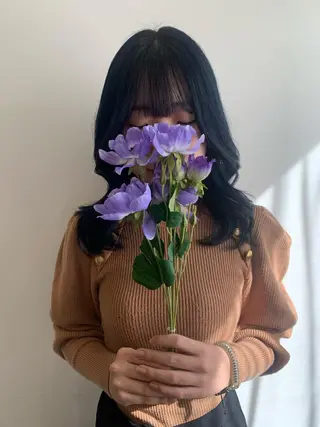 ミディアム カラー 韓国×巻ける髪質改善 💍maki💍のヘアスタイル