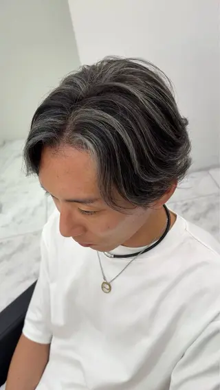 カラー メンズ 𝐚𝐨𝐢 メンズ ‪‪/メッシュのヘアスタイル