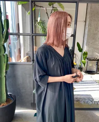 ミディアム 森綱 悠 /ボブ/ブリーチのヘアスタイル