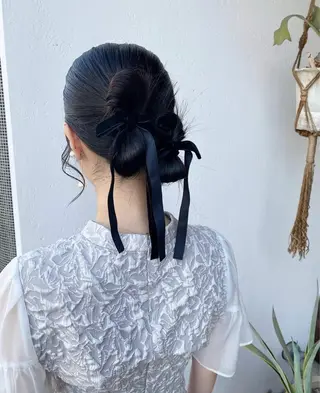ミディアム ヘアアレンジ TRAN9UIL  graph所属・青木 みなのヘアスタイル