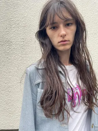 セミロング カラー パーマ CEINE+ officialのヘアスタイル