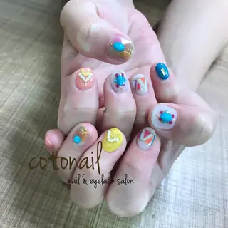 ショート ネイル ツメトマツゲ .のネイルデザイン