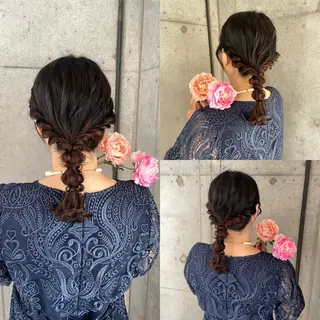 セミロング ヘアアレンジ Reve  resort所属・美髪× ヘアセット✨Araiのヘアスタイル