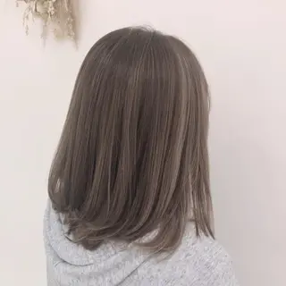 ミディアム カラー 野村 さなみ✨ぱっつんボブのヘアスタイル