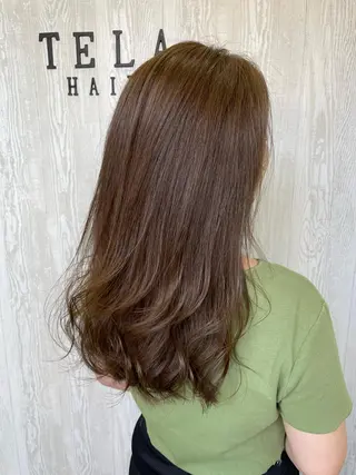 ミディアム カラー ヘアアレンジ HUENEST アカデミーサロンのヘアスタイル