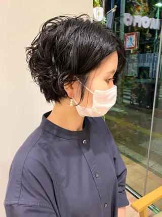 ショート パーマ ayaka #パーマ#アレンジのヘアスタイル