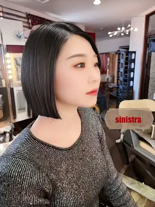 ショート カラー sinistra シニストラ　足利山下店所属・夜10時まで受付可能 ❌予約でもお電話にてのヘアスタイル