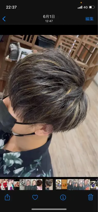 カラー メンズ 🍑🧋ハイトーン 暖色カラーlucaのヘアスタイル