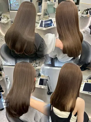セミロング カラー 🎀大川 錬🎀 ブリーチなしWカラーのヘアスタイル