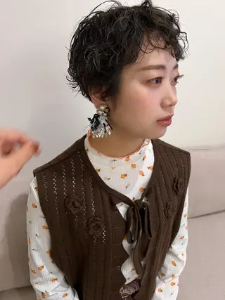 ショート パーマ 似合わせカット🫧 /パーマRINAのヘアスタイル